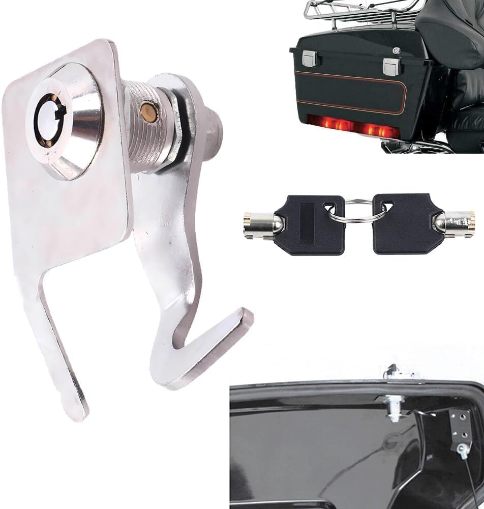 ya 12 10.8 baidi Trunk Hardware Latches Hinges Lock Set for Harley Touring Road Glide 1988-2013