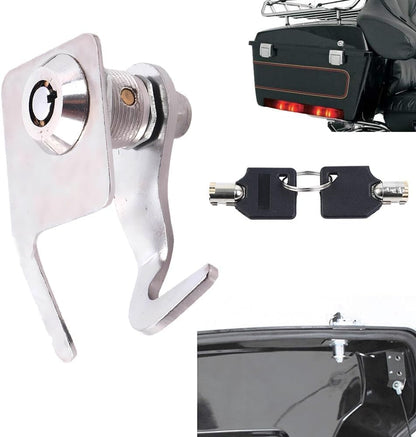 ya 12 10.8 baidi Trunk Hardware Latches Hinges Lock Set for Harley Touring Road Glide 1988-2013