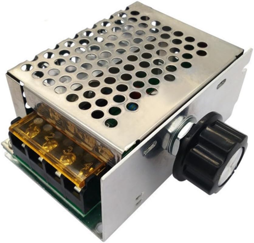 ya 11 9.14 zhengce 4000W 220V Voltage Regulator Motor Control Thermostat (Silver)