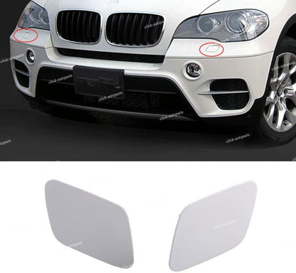 ya 27 10.13 baidi 2pcs Front Right & Left Headlight Washer Nozzle Cover Cap for 2007-11 for BMW for X5 E70
