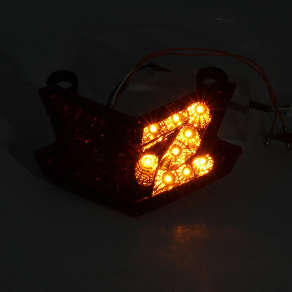 ya 4 8.8.2 Red LED Taillight Turn Signal Brake Lamp for Kawasaki Z800 2013-2016 &Z125 16-21