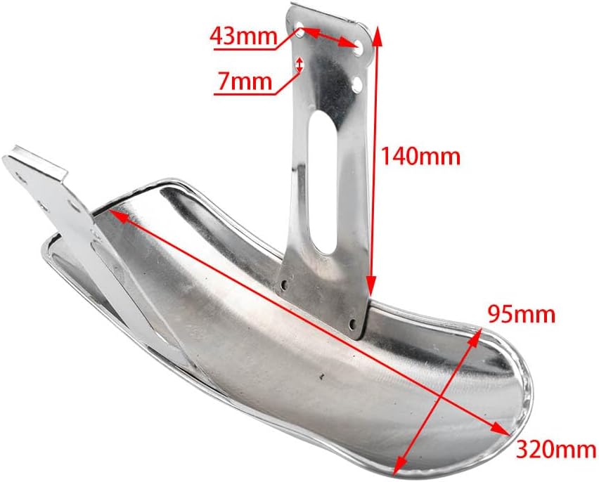 ya 23 10.7 baidi Retro Front Fender Protector Metal Mudguard for Honda CG125 Motorcycle Chrome