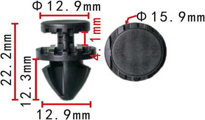 ya 4 8.10 Front Wheel Flare Retainer Clips Quantity 20 DYC500010 for Land Rover Discovery 3 4