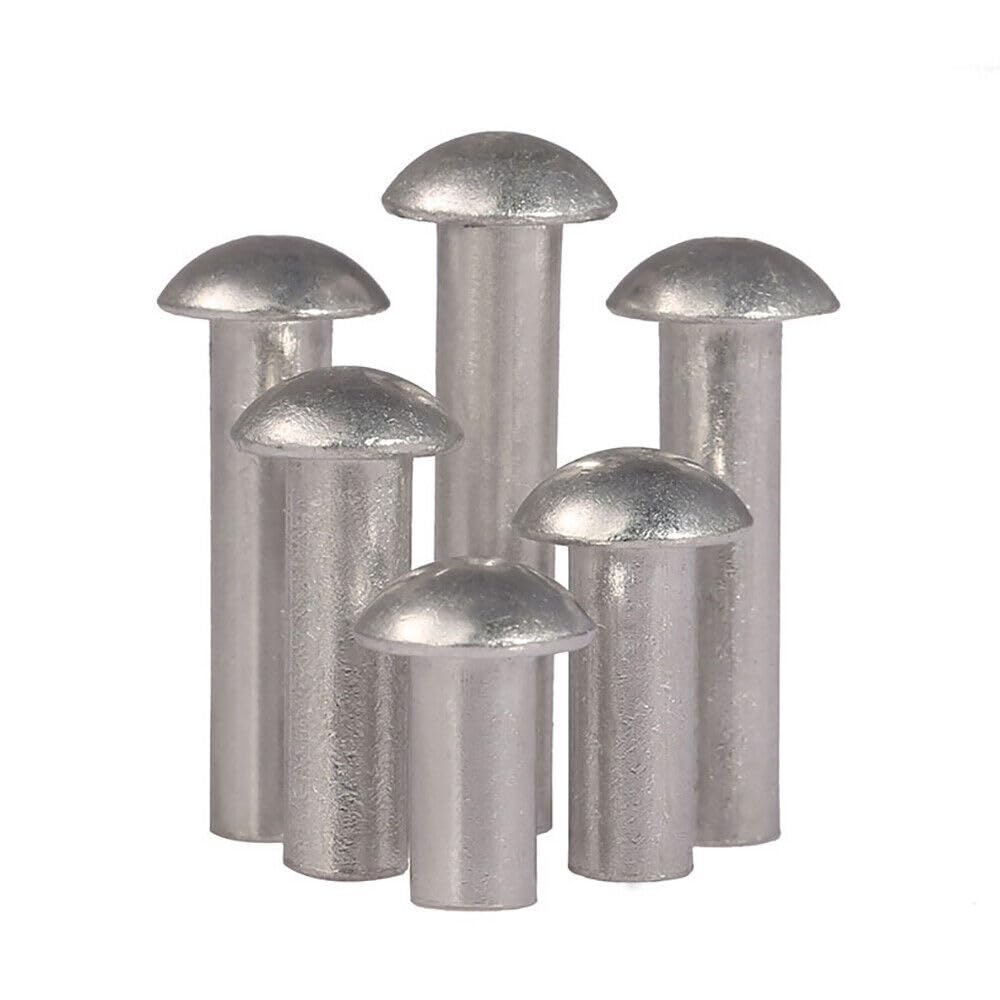 ya 15 10.19 baidi Aluminium Dome Rivets - Sizes 3-6mm, Heads M3-M6, Solid and Durable