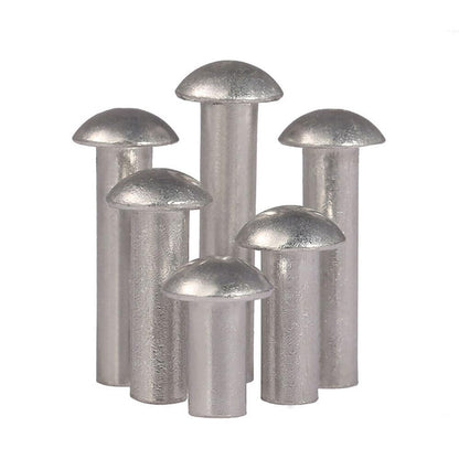 ya 15 10.19 baidi Aluminium Dome Rivets - Sizes 3-6mm, Heads M3-M6, Solid and Durable-2