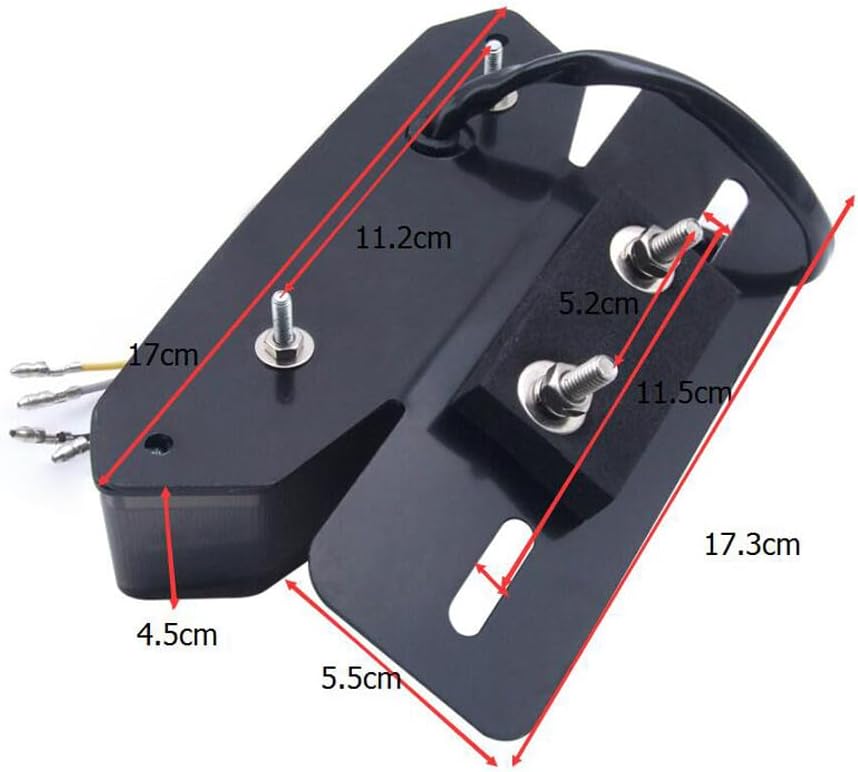 ya 4 8.14 LED Motorcycle Motorbike Rear Light Taillight Brake Turn Signal Indicators Plate