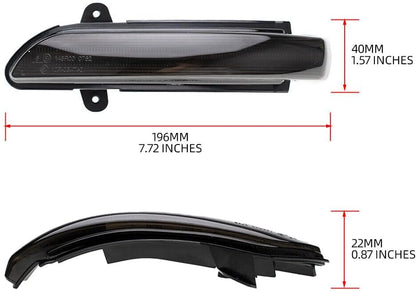 ya 7 8.24 baidi Smoked Dynamic LED Turn Signal Lights/Lights for 2007-2009 for Mercedes E-Class W221 W211