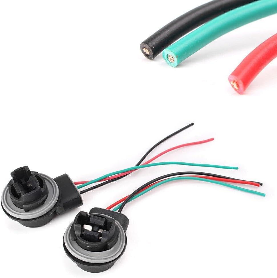 ya 13 9.15 baidi 3157 3057 3155 LED Bulb Brake Light Socket Wiring Harness Wire Adapter
