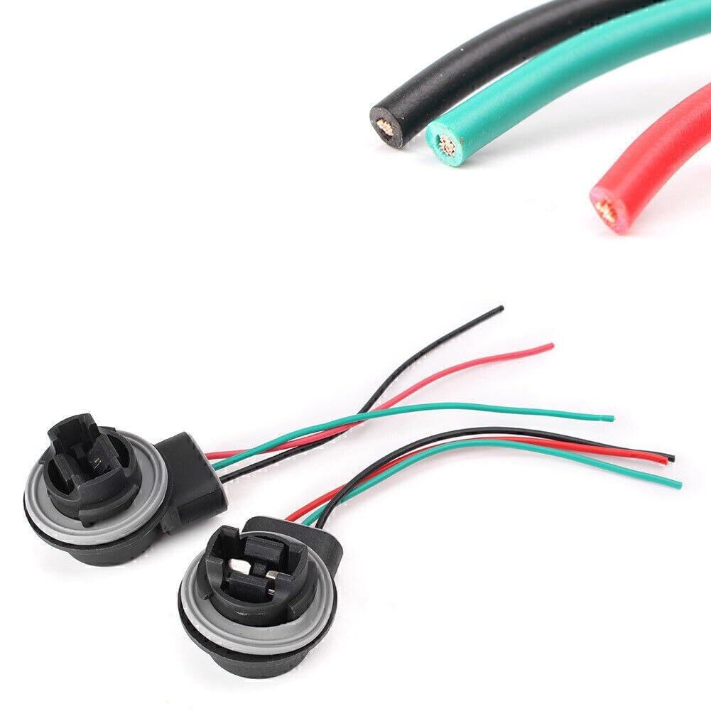 ya 4 8.8 3157 3057 3155 LED Bulb Brake Light Socket Wiring Harness Wire Adapter 