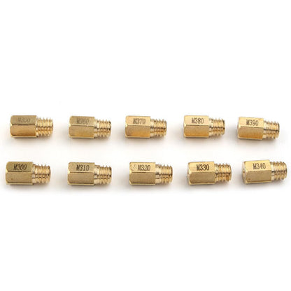 ya 7 8.24 baidi for Mikuni VM TM TMX Carburetor 300-390 Set 350 370 10Pcs Hex Style Main Jet