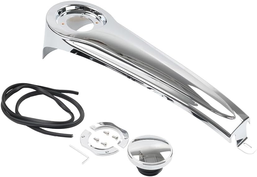 ya 4 8.10 Stretched Dash Fuel Gas Tank Console Panel for Harley Touring Baggers 1986-2007