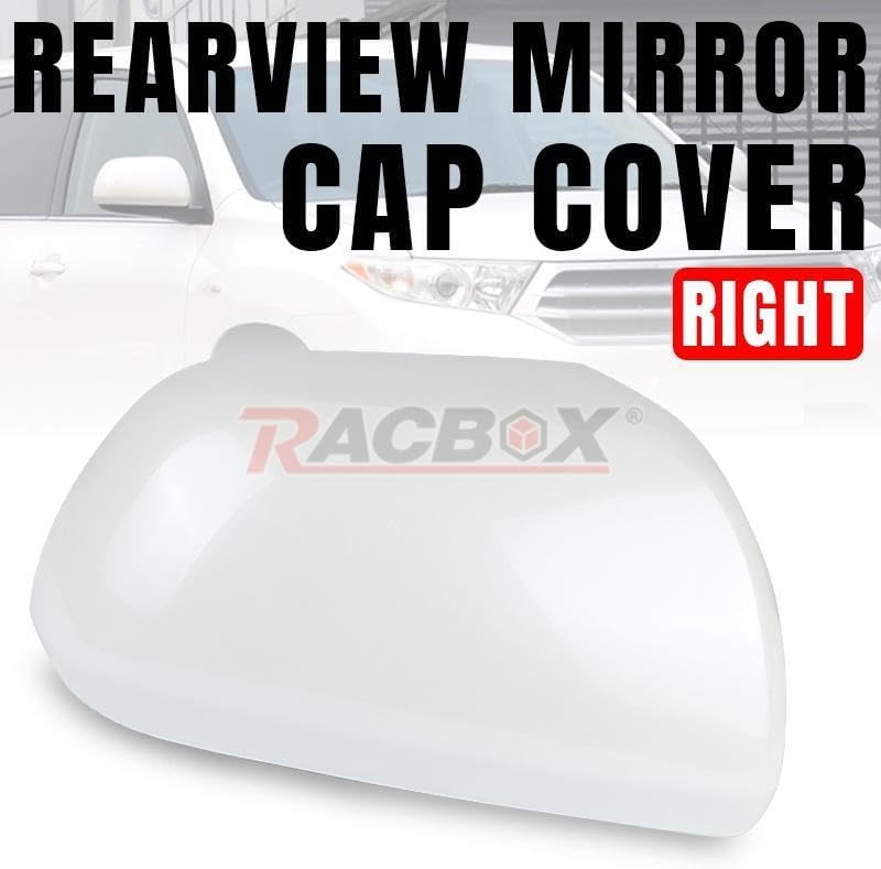 ya 11 9.14 baidiRight Passenger Side Rearview Mirror Cover Cap White For 08-13 for Toyota Highlander