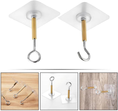 ya 26 10.21 baidi 4pcs Adhesive Hooks Wall Ceiling Hooks Cabinet Hooks Hanging Towel Lights Coat-2