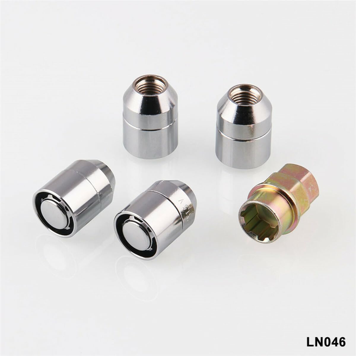 ya 10 9.16 baidi M12x1.5 Chrome Lug Nuts + 1 Keys Trucks Anti Theft Locking Wheel Lugs 4 Bolts