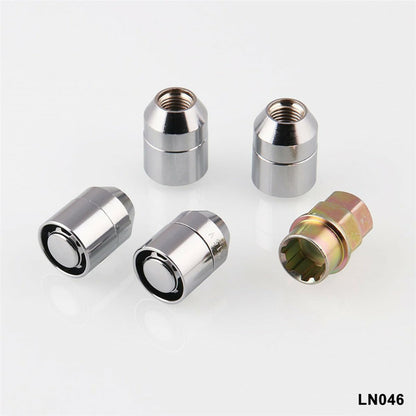 ya 10 9.16 baidi M12x1.5 Chrome Lug Nuts + 1 Keys Trucks Anti Theft Locking Wheel Lugs 4 Bolts