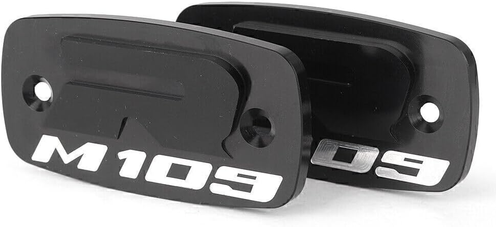 ya 6 8.24 baidi 2x Brake Reservoir Caps Cover Fit for Suzuki Boulevard M109R 2007-2016 Black