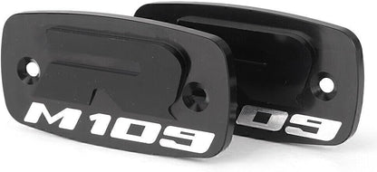 ya 6 8.24 baidi 2x Brake Reservoir Caps Cover Fit for Suzuki Boulevard M109R 2007-2016 Black