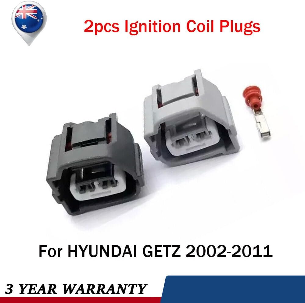 ya 9 10.24 2PCS 2-Pin Fits for Hyundai GETZ 2002 2003 2004-2011 Ignition Coil Plugs NEW AU