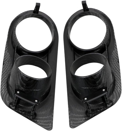 ya 10 9.16 zhengce 2pcs front fog lamp cover for BMW E46 M3 2 door 2001-06 4 door carbon fiber