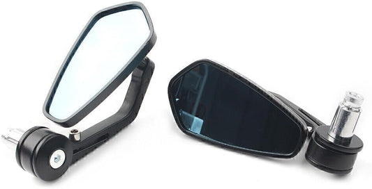 ya 14 9.20 zhengce 2x 7/8 22mm Motorcycle Rear view Black Handle Bar End Side Rearview Mirror-1