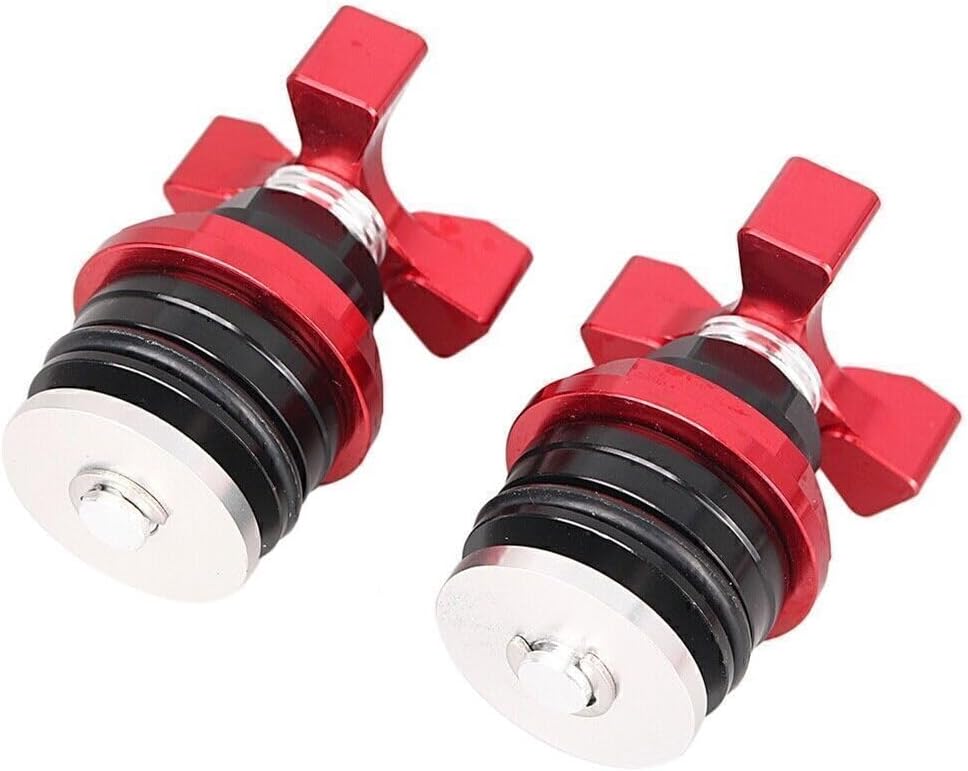 ya 6 8.24 baidi 37mm Front Fork Cap Fit for Kawasaki 250 Black& Red Aluminum