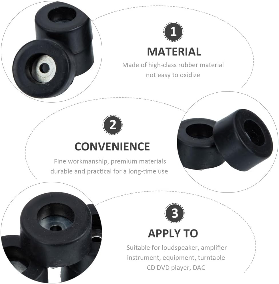ya 26 10.21 baidi 2 Count Speaker Mat Shock Base Pad Rubber Isolation Feet Foot Pads Spike Discs-2