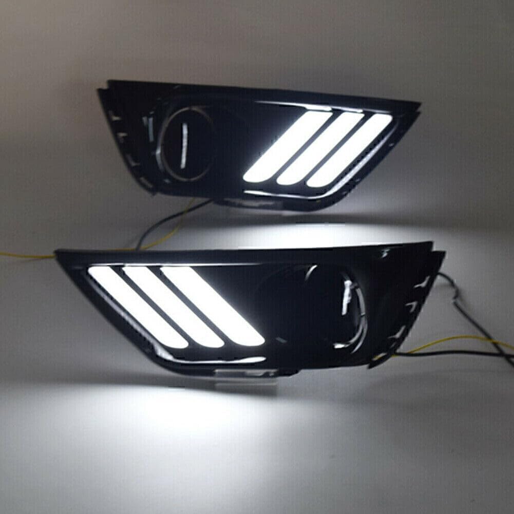 ya 2 8.15 2-piece LED DRL daytime running lights front fog lights suitable for Jeep Compass 2017-2019 18