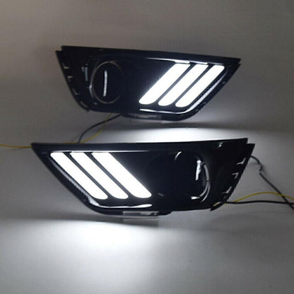ya 2 8.15 2-piece LED DRL daytime running lights front fog lights suitable for Jeep Compass 2017-2019 18