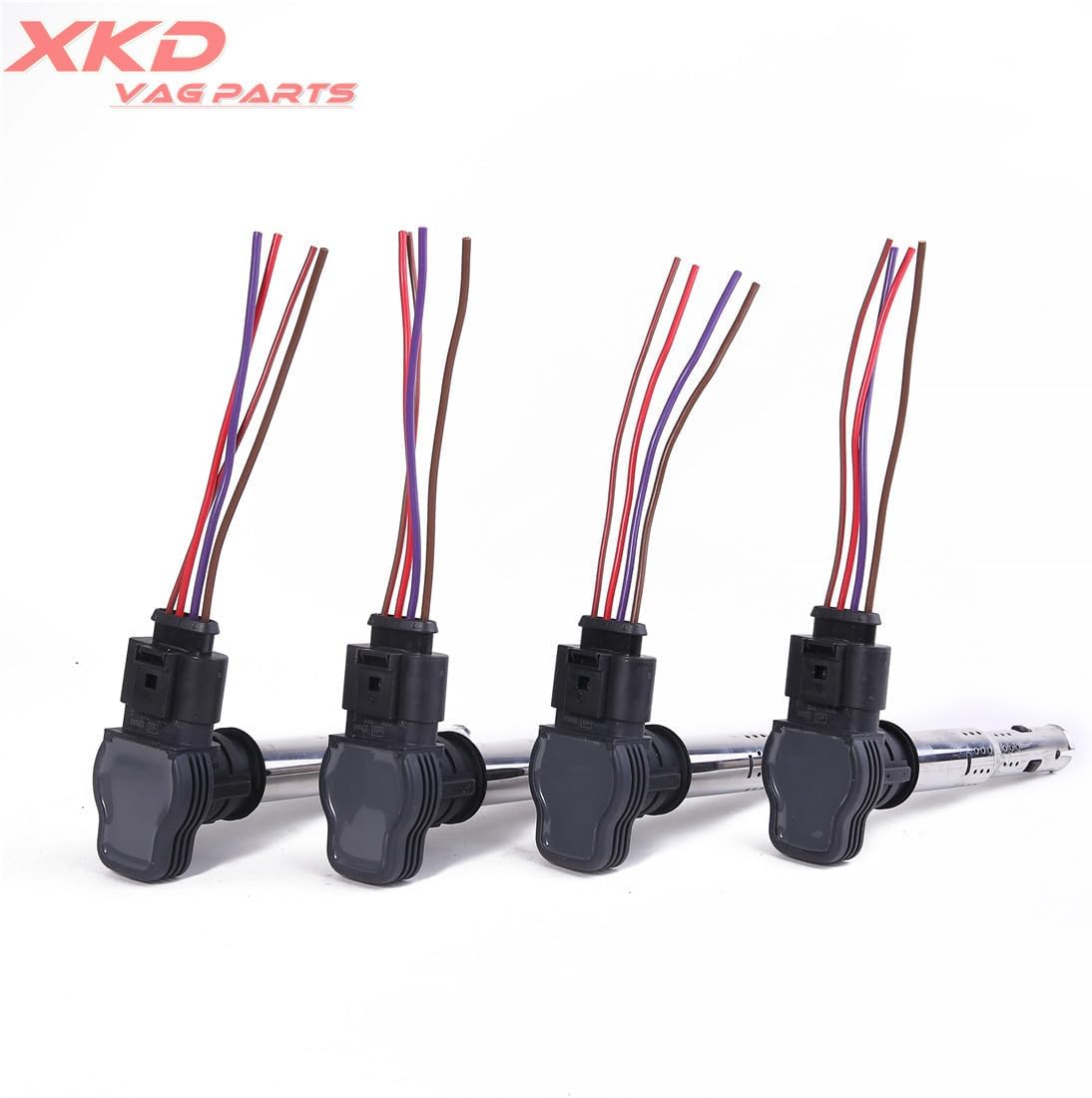 ya 9 10.24 4X Ignition Coil + Plug Kit for VW CC for Golf for JETTA Eos for Passat for Tiguan for Audi for A4 A6