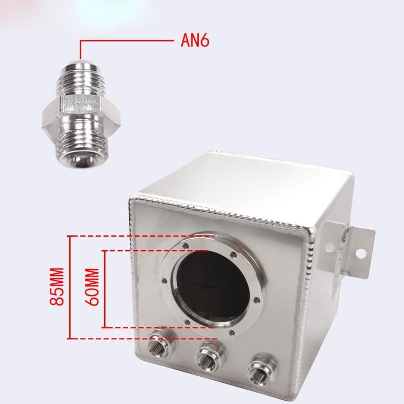 ya 5 8.10 2L Car Fuel Swirl Surge Pot Tank Alloy Surge Tank for 044Fuel Pump Billet Silver