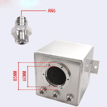 ya 5 8.10 2L Car Fuel Swirl Surge Pot Tank Alloy Surge Tank for 044Fuel Pump Billet Silver