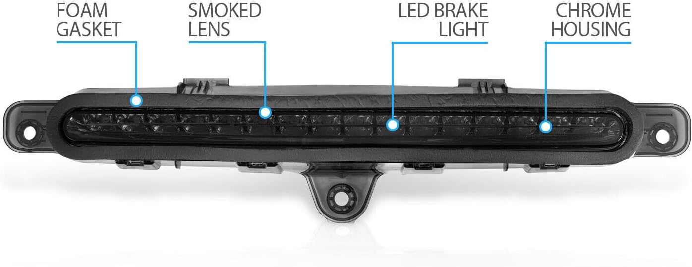 ya 2 8.15 Suitable for 2010-2014 for Ford MUSHANG full LED 3RD third brake light black 1 piece