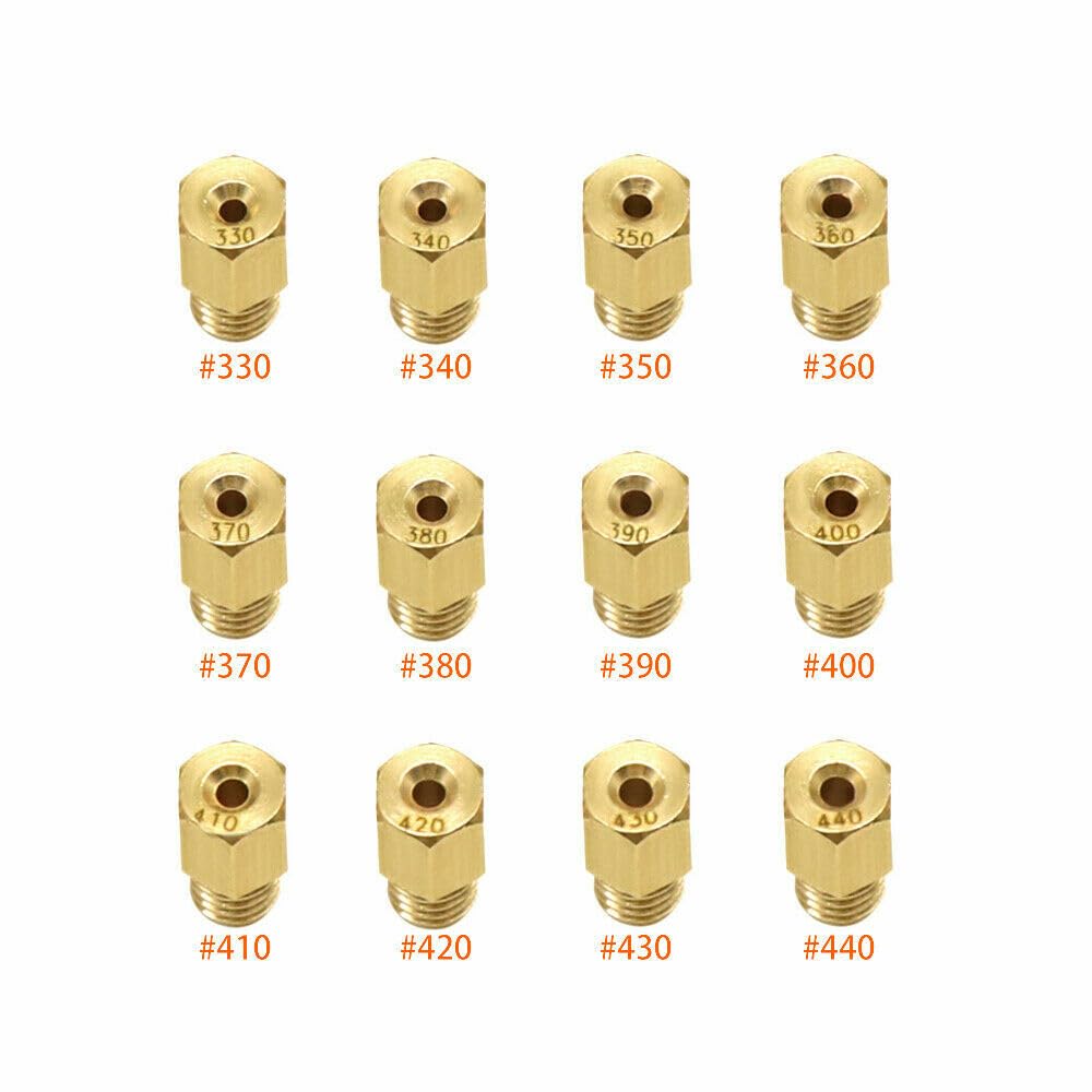 ya 4 8.10 12Pcs 330-440 Carburetor Main Power Jets Kit for Mikuni VM TM TMX Carb
