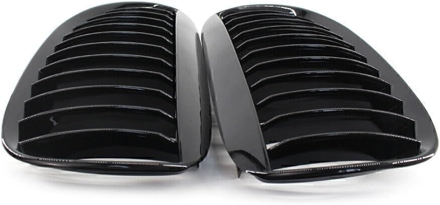 ya 4 8.14 2x Front Kidney Bumper Grille Grill For Fit for BMW E63 E64 650i M6 2004-2010