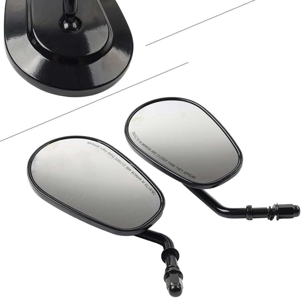 ya 2 8.15 Pair Black Rear View Side Mirror for Harley Sportster XL 1200 883 Softail