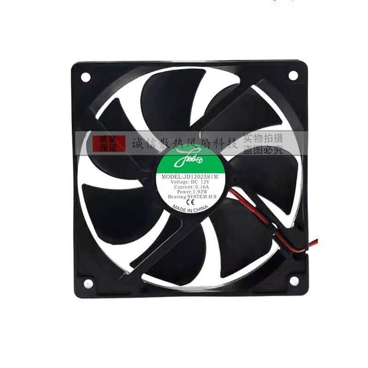 ya 16 10.20 baidi 1 pcs Hiabo JD12025S1M DC12V 0.16A 12025 12CM Chassis 2 Wire #W7-