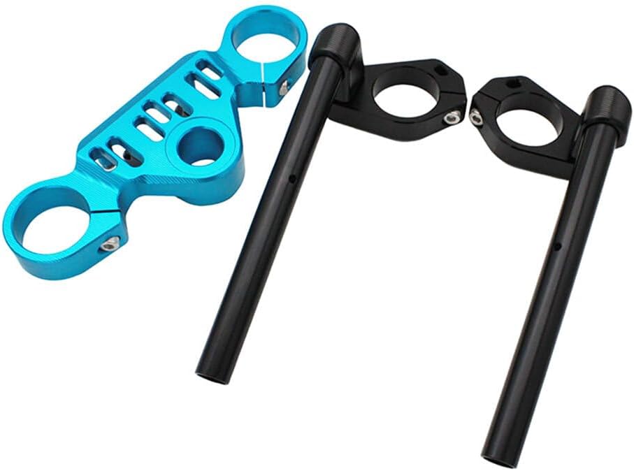 ya 4 8.14 Motorcycle Clip-Ons Handlebar Handle Bar Clip Ons For CF-MOTO 450SR 2023+ Blue
