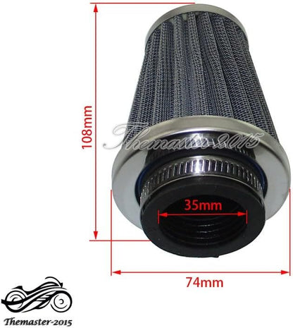 ya 8 8.24 baidi 35mm Carb Air Filter Cleaner For 50 70 90 110cc Monkey Pit Dirt Bike ATV Go Kart