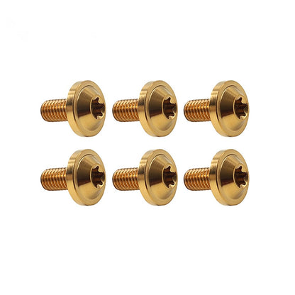 ya 6 8.14 6pc Alloy Bolts Truss Torx Head Screws M6x20mm for Bike Motorcycle Gold