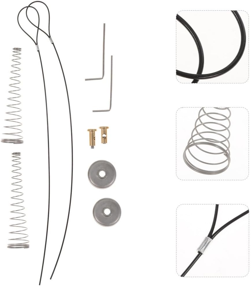 ya 26 10.21 baidi 2 Sets Fence Gate Cable Spring Loaded Gate Cable Latches Metal Fence Hinge