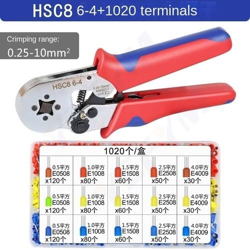 ya 28 10.13 baidi HSC8 6-4 Hexago l Serrated Self-Adjusting Ratchet Wire Termi l Crimper Kit-28