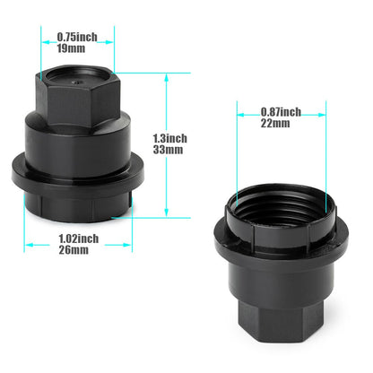 ya 5 8.10 5X NEW Black Lug Nut Covers Caps for Chevrolet S10 Blazer 91-94 for GMC Jimmy 92-01