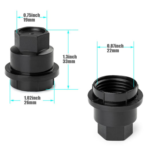 ya 5 8.10 5X NEW Black Lug Nut Covers Caps for Chevrolet S10 Blazer 91-94 for GMC Jimmy 92-01
