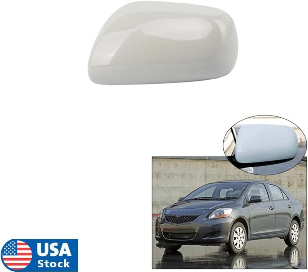 ya 4 8.14 Left Driver Side Wing Door Mirror Cover Cap Unpainted for Toyota Yaris 2007-2013