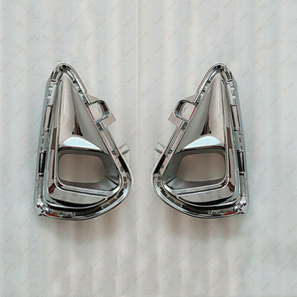 ya 4 8.24 baidi A pair of ABS electroplating front bumper fog lamp protective cover for Toyota for Corolla AXIO 18-20 2*