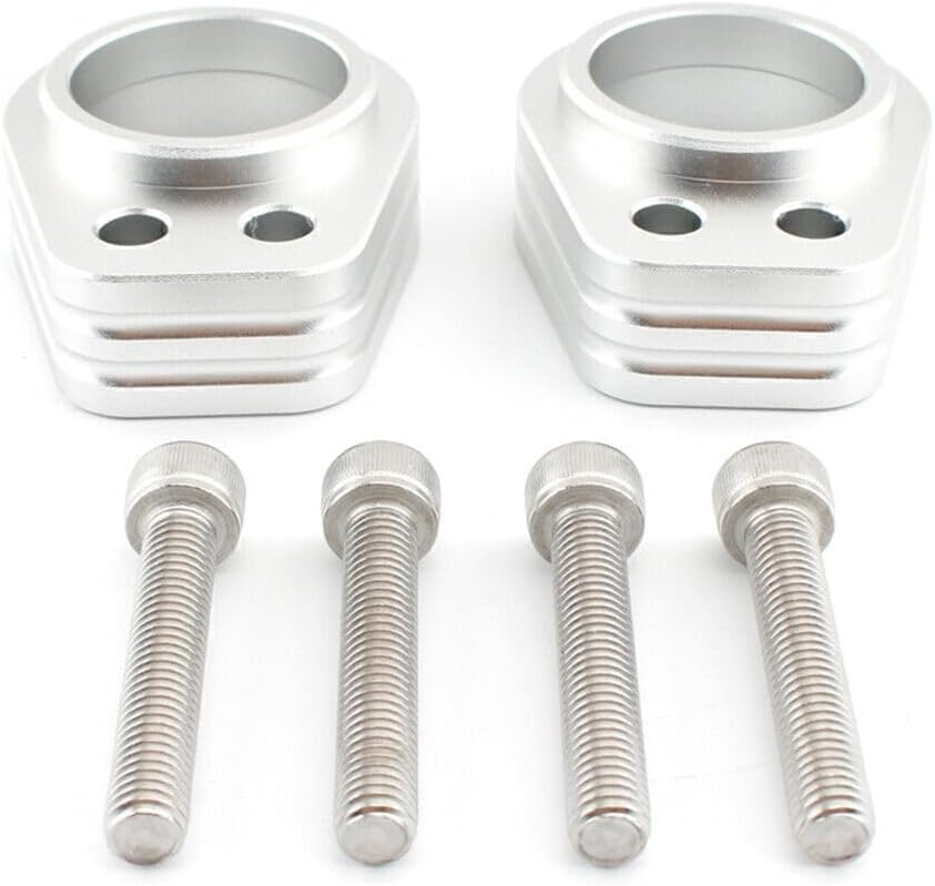 ya 6 8.14 Motorcycle Handlebar Riser Spacer Riser Mount Clamp Chrome for Kawasaki ZZR1200