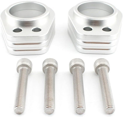 ya 6 8.14 Motorcycle Handlebar Riser Spacer Riser Mount Clamp Chrome for Kawasaki ZZR1200