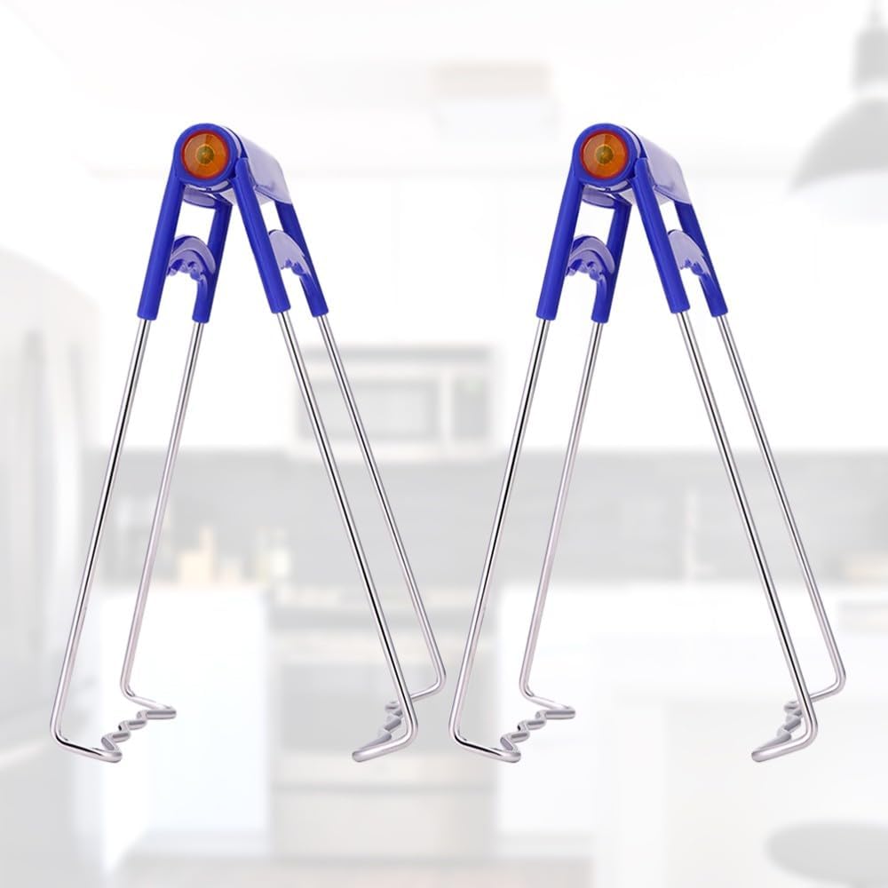 ya 14 9.20 baidi 2 Pcs Anti-scald Dish Tongs Bowl Holder Clips Stainless Steel Plate-1
