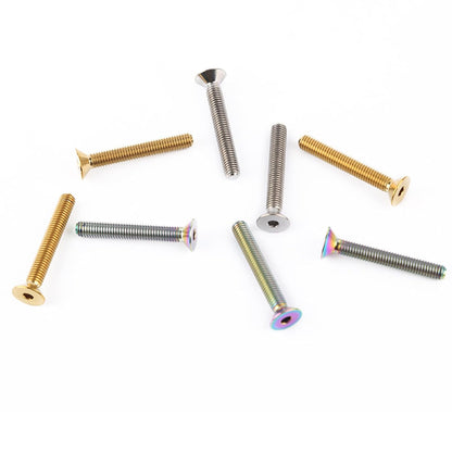 ya 16 10.20 baidi Titanium Bolt M4 M5 M6 Flat Head/Countersunk Socket Cap Screw Bicycle Motorcycle-2