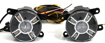 ya 4 8.10 4-color car front LED projector lens circular spotlight adjustable light x 2